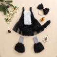 thumbnail image 2 of Suealasg Newborn Boys Girls Halloween Costume Sleeveless Plush Jumpsuit+Leg Warmers+Headband 6 12 18 24 Months Infant Boys Girls Christmas Cosplay Party Outfits, 2 of 8