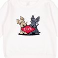 thumbnail image 3 of Inktastic Heartfelt Scottie Duo Toddler Sweatshirt, 3 of 4
