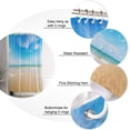 thumbnail image 5 of Shower Curtain for Bathroom,Washable Waterproof Cloth Shower Curtains Image of a Sunny Day Blue Sky Beach Seaside Scene Machine Washable Waterproof Fabric, 48X72 Inches, 5 of 6