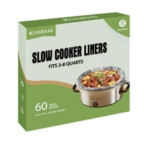 WZHSBSAQ Slow Cooker Liners, 60 Cooking Bags, Large Disposable Pot Liner Plastic Bags for 3QT to 8QT Slow Cookers, 13 in. x 21 in.