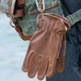 thumbnail image 4 of Guantes de trabajo NBLEAGLO de piel de vacuno marrón retro, tamaño XL, 4 of 6