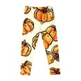 thumbnail image 4 of Girls' Halloween Leggings Pumpkin Printed Pants High Waist Stretchy Leggings for Girls 3-7Y, 4 of 6
