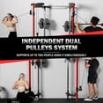 thumbnail image 4 of Mikolo Foldable Power Rack Cage,1000lbs Capacity Wall Mounted Squat Rack with independent pulley system, Space Saving Home Gym Equipment with 5 Adjustable Angle, 4 of 14