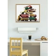 thumbnail image 5 of Kate and Laurel Sylvie Vintage Stacked Matchbox Work Vehicles Pile Framed Canvas Wall Art by Saint and Sailor Studios, 18x24 Natural, Modern Colorful Car Toys Art for Wall, 5 of 6