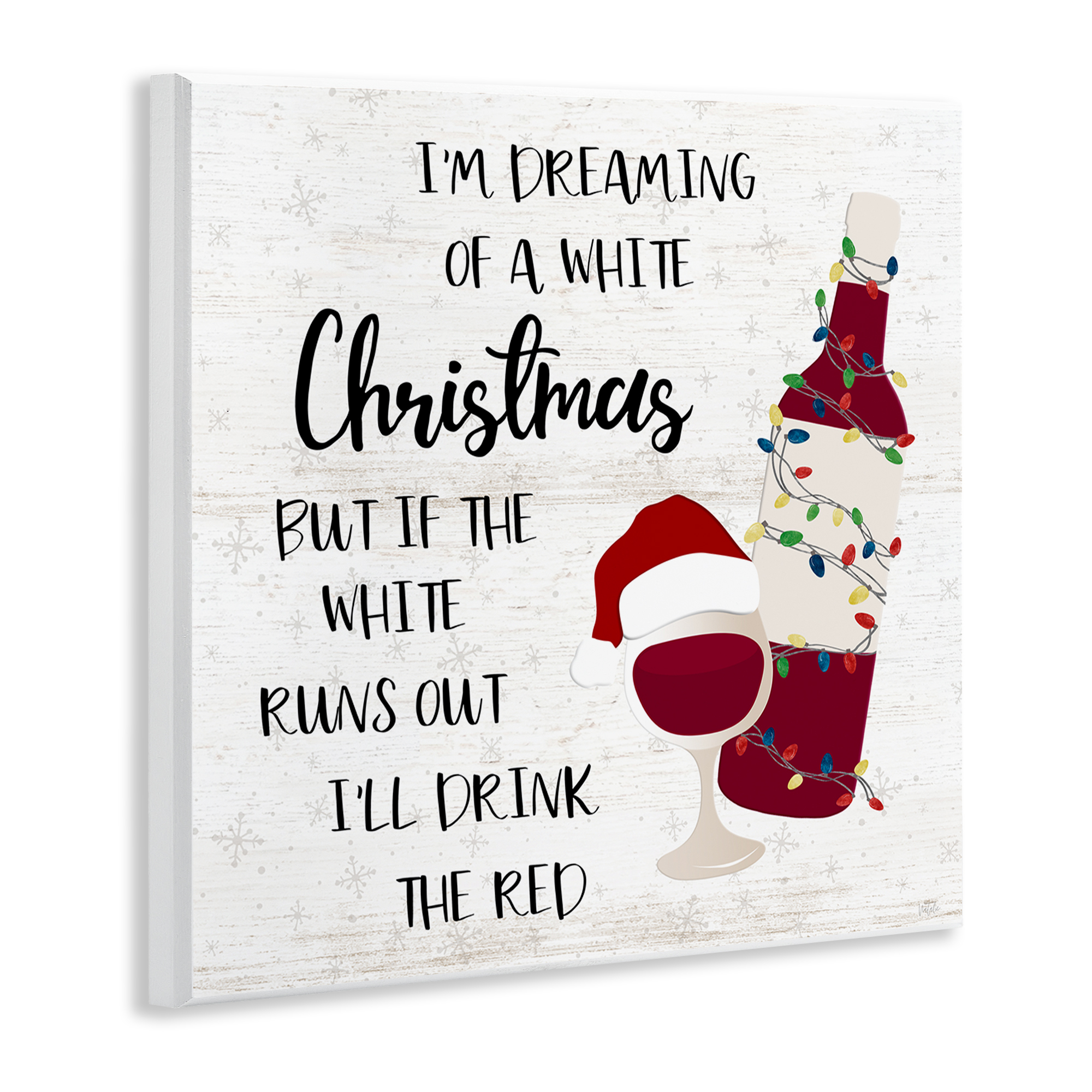 Stupell Industries Drink The Red Christmas Holiday Painting Unframed Art Prints Wall Art, 12 x 12
