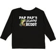 thumbnail image 3 of Inktastic Pap Pap's Fishing Buddy with White Text Boys Long Sleeve Toddler T-Shirt, 3 of 5