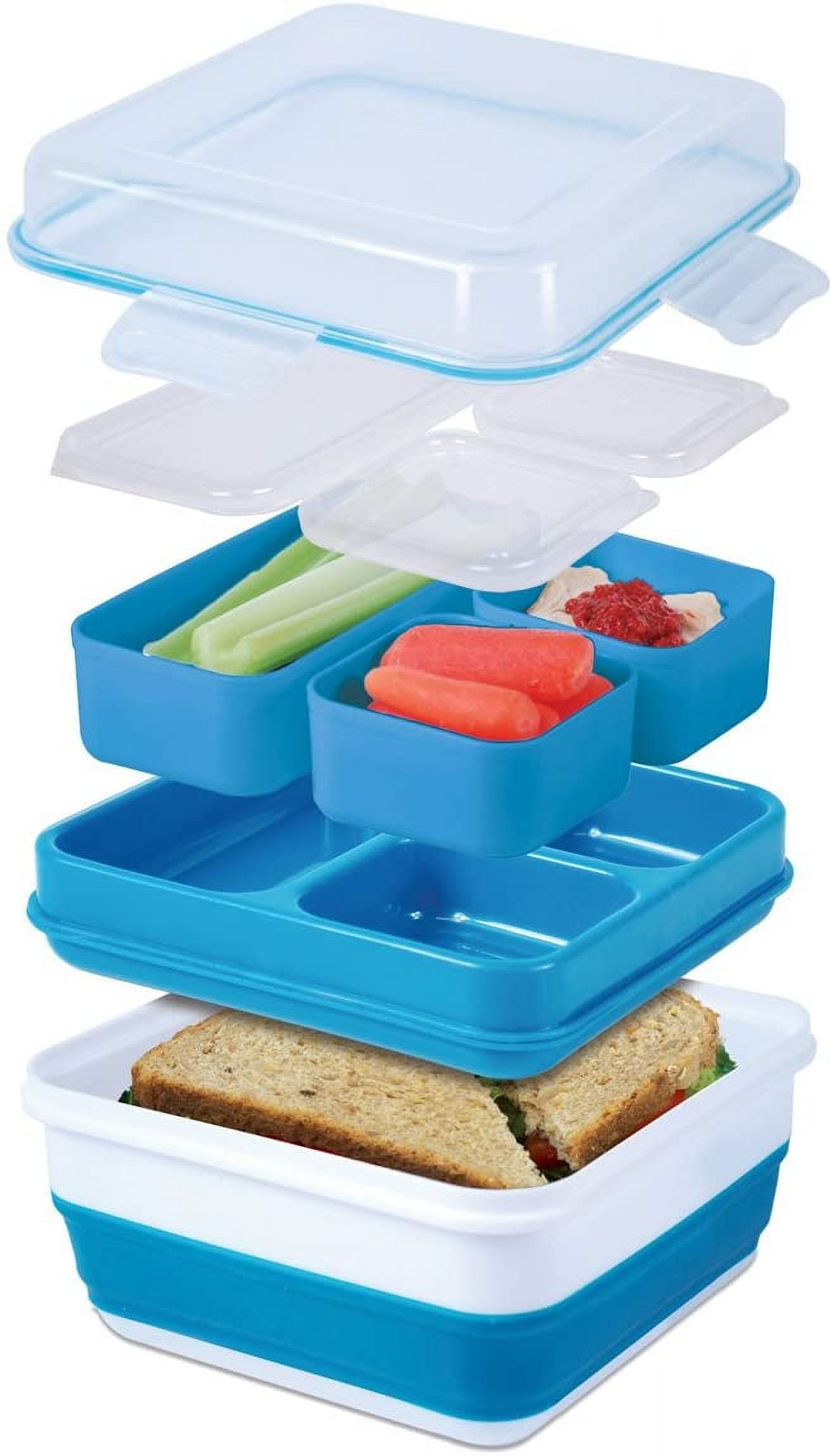 Cool Gear 2-Pack Kids Stackable Snack Snap Containers with Freezer