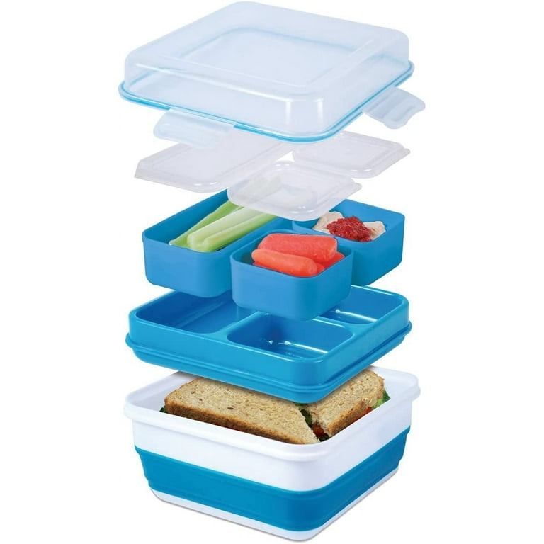 CoolBites Premium Bento Lunch Box - BPA Free Leakproof Multi Compartment  Convertible Lunch Container with Built-in Freezable Gel Ice Pack