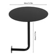 thumbnail image 4 of Round Dining Table Round L-Type Coffee Table Wall-Mounted Bar Table Bar Height Pub Table Counter Table Black for Home Office Living Room Small Space Kitchen Leisure, 4 of 21