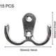 thumbnail image 2 of Gancho para abrigo, 15 piezas de ganchos dobles de metal y ganchos de almacenamiento con tornillos para, 2 of 5