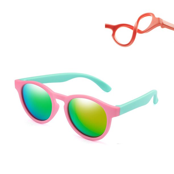3@# Outdoor Driving Glasses Silicone Flexible Safety Children Optical Frame Boys Girls Transparent Blocking Eyeglasses Uv400Pink Green Gray He Qiyong unisex