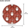 thumbnail image 3 of Coolnut Round Tablecloth 60", Christmas Santa Table Cover, Water Resistant Spill Proof Large Table Cover for Indoor & Outdoor Family Gathering Dinner, BBQ Christmas Decoration, 3 of 7
