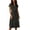 *Black, variant on VBVC Women's Tie Waist Button Front Midi Dress,Ladies Polka Dot Dress,Summer Short Sleeve Daily Outfit For Women,Black,Size XXXL