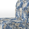 thumbnail image 4 of Designart "Élégance Néo-Victorienne : Motif Roses Bleues II" Chaise d'Appoint Rembourrée Motif Roses Bleues - Fauteuil Cottage pour Salon, 4 of 7