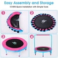thumbnail image 3 of Jump Into Fun 36'' Mini Trampoline for Kids, 3FT Toddler Trampoline with Handle, Foldable Kids Trampoline Indoor/Outdoor for Toddlers Ages 3-6, Small Fitness Rebounder Trampoline, Easy Storage, 3 of 7