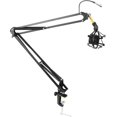 thumbnail image 1 of Bras de Bôme fafa-Microphone, Support de Micro Réglable, Double Suspension et Support de Micro Universel avec Clip de Montage Antichoc, 1 of 4