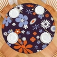 thumbnail image 2 of Country Daisy Round Table Cover - Elastic Edge, 100% Waterproof & Wipeable for Outdoor Dining (Wildflower Design), 2 of 5