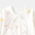 thumbnail image 4 of Baby Girls Boys Long Sleeve Printed Bodysuit Infant Foot Jumper Cotton One-Piece Romper 0-12 Months 3-6 Months Newborn Crawling Suits Sky Blue, 4 of 4