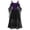 Purple Black, variant on comerut Women Dress Cold Shoulder Butterfly Sleeve Halloween Mesh Patchwork Bandage Large Hem Witch Dress for Cosplay