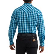 Wrangler® Men's and Big Men's Regular Fit Long Sleeve Western Shirt, Sizes S-5XL