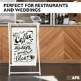 thumbnail image 3 of Ilyapa Modern Magnetic Double Sided Swinging Dry Erase Sidewalk Sign - 24 X 38 inch Alternative A Frame Hanging Whiteboard Sandwich Board - White, 3 of 6