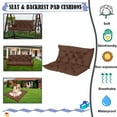 thumbnail image 3 of XXLYY Porch Swing Cushions, Waterproof Swing Replacement Cushions with Backrest and Ties, Garden Bench Seat Cushion, Outdoor Porch Patio Swing Non-Slip Chairs Pad, 3 of 8
