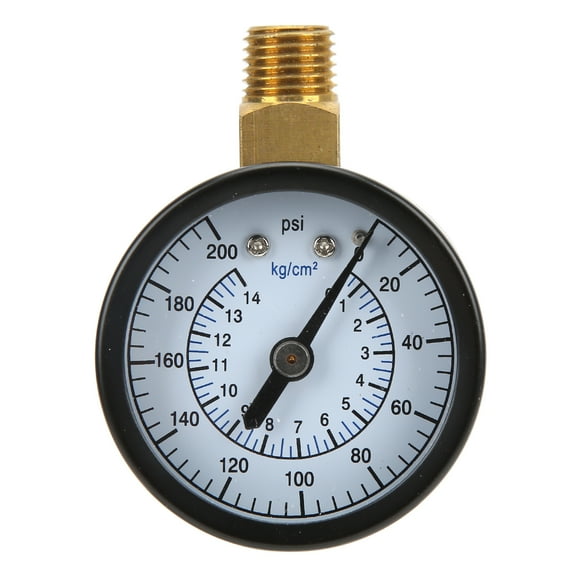 ESTINK Industrial Equipment,1/4NPT 50mm Radial Pressure Gauge Oil Gas Hydraulic Pressure Gauge Indicator 0‑200psi 0‑14kg/cm²,Pressure Gauge