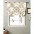 thumbnail image 2 of Delicate Vintage Bohemian Flowers Window Curtain for Living Room Home Decor Blinds Drapes Kitchen Tie-up Short Curtains, 2 of 5