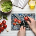 thumbnail image 4 of Black Crow Cutting Board, Photo of Birds on Cherry Blossom Tree Branch, Decorative Tempered Glass Cutting and Serving Board, in 3 Sizes, by Ambesonne, 4 of 5