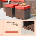 thumbnail image 6 of OC Orange-Casual Outdoor Footstools, Patio Ottoman, Small Footrest Seat, Orange Cushions, 2 Pieces, 6 of 7