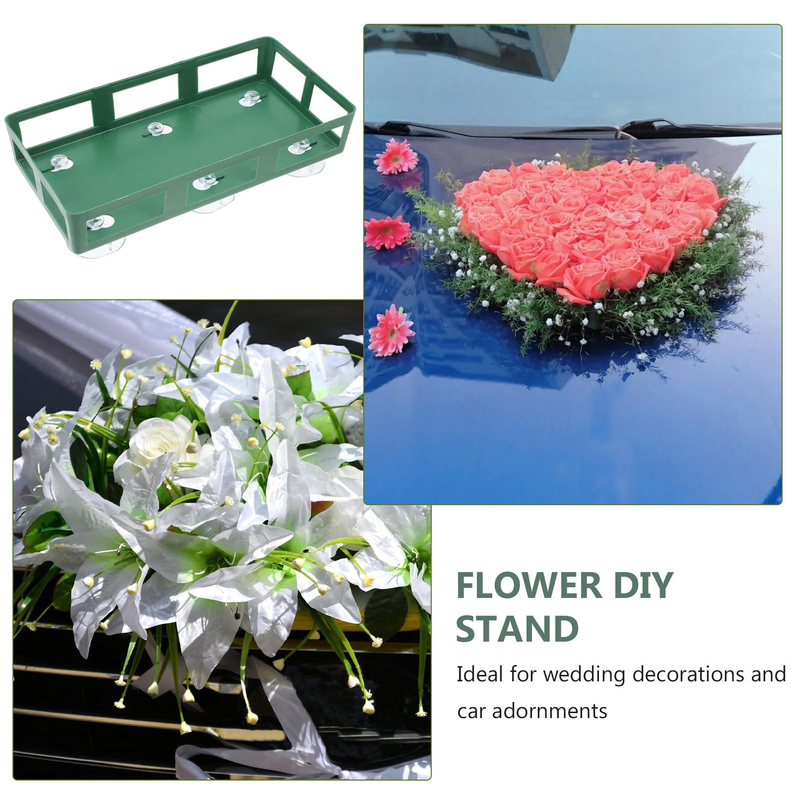 DINHEAROM 10- Hexagonal Flower Mud Holders for Flowers, Wedding Arrangements and Outdoor Decorations