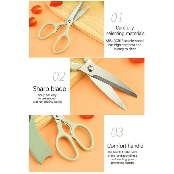 Wovilon Scissors And Peeler 2 in 1 Melon Planer Two Kitchen Scissors Stainless Steel Multifunctional Household Scissors Food Scissor Kitchen Scissors
