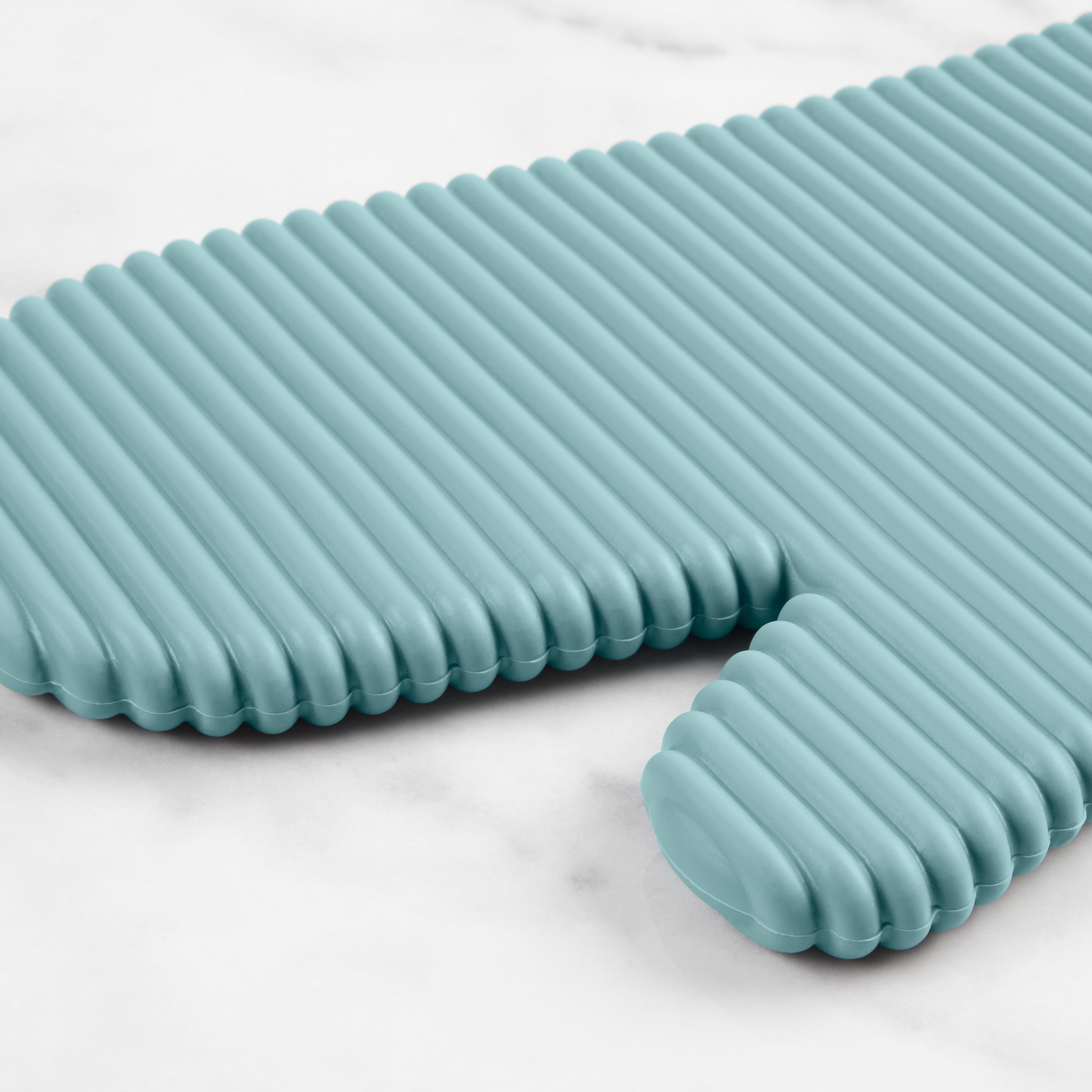 KitchenAid Ribbed Soft Silicone Oven Mitt 2-Pack Set, Mineral Water Aqua, 7.5"x13"