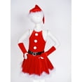 thumbnail image 5 of Zaldita Kids Girls Christmas Ballet Dance Dress Velvet Sleeveless Dress and Santa Hat Set Xmas Figure Red 6, 5 of 7