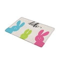 thumbnail image 2 of karymi Festive Easter Welcome Doormat 15.75x23.62in Bunny Egg Design Non Slip Floor Mat for Entryway Kitchen Living Room Holiday Decor Cheerful Pastel Colors Holiday Gifts Room Decor, 2 of 3
