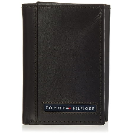 Tommy hilfiger men's leather cambridge sale passcase wallet with removable card holder