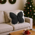 thumbnail image 6 of Black Butterfly Design Pillow, Modern Velvet Cushion for Sofa, Lumbar Support for Long Sitting, 6 of 6