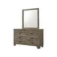 thumbnail image 4 of Contemporary 6Pc Queen Size Panel Bed Dresser Mirror Nightstand Chest Set Wooden Home Bedroom Furniture Gray Finish, 4 of 7