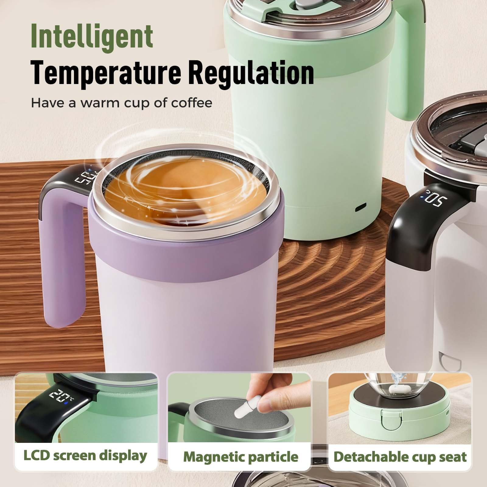 Automatic Magnetic Stirring Coffee Mug, 2026 Upgraded Magnetic