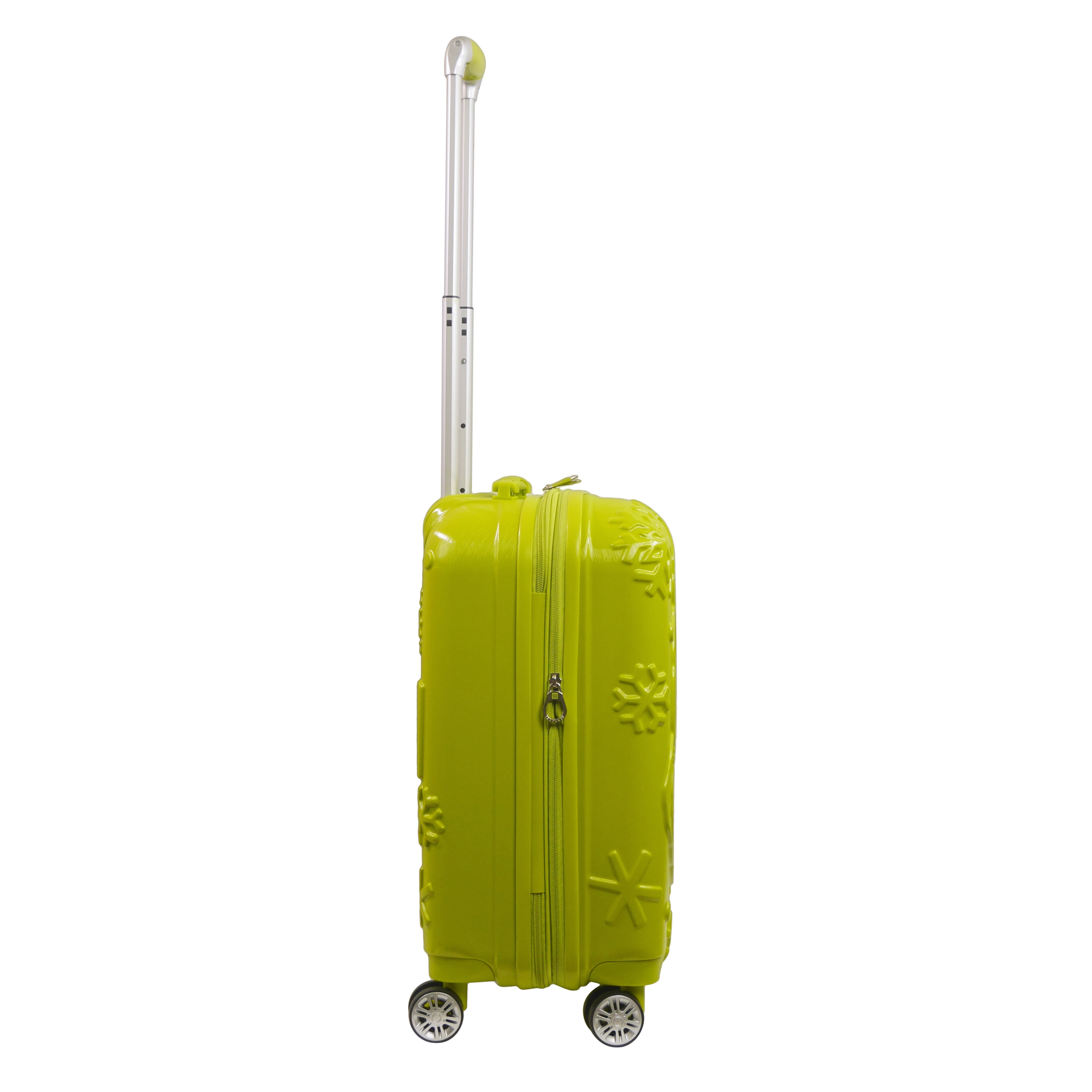 Dr. Seuss The Grinch 22 Inch Carry On Rolling Luggage, Hardshell Suitcase with Spinner Wheels, Green