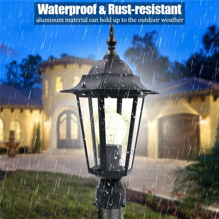 Black Aluminum Vintage Outdoor Post Led Lantern Lamp Light Fixture For Garden Pole Mount Patio Driveway Yard Ac110 220v Without Bulb Canada - Garden Lights Pole Mount Black Aluminum Vintage Outdoor Post Led Lantern Lamp Light Fixture For Garden Pole Mount Patio Driveway Yard Ac110 220v Without Bulb Canada - Garden Lights Pole Mount