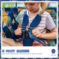 thumbnail image 4 of EVER ADVANCED Side-Unzip Wagon Stroller for 2 Kids, Push Pull Stroller with Adjustable Handle, Easy Access Zipper Door, 5-Point Harness, UV-Protection Canopy Shock-Absorbing Wheels, Fox Printing, 4 of 5