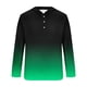 thumbnail image 3 of Blusa de manga larga con capucha para hombre, estilo informal, con botones, estampado degradado, de poliéster, 3 of 4
