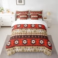 thumbnail image 2 of jejeloiu Rustic Farmhouse Cabin 7-Piece Twin Bedding Sets,Aztec Boho Geometric Bedding Comforter Set,Red Brown Sheet Sets For Girls Boys,Luxury Bedroom Decor Reversible, 2 of 8