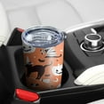 thumbnail image 5 of Hallween Spooky Black Cats Pumpkin Tumbler with Straw, Spooky Black Cats Pumpkin Stainless Steel Double Walled Vacuum Insulated Cup, Spooky Holiday Gifts for Women Men, 5 of 7