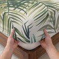 thumbnail image 3 of Twin XL Size Fitted Sheet Set - Palm Leaf 2 Piece Bedding Sets 16" Deep Pocket Fitted Sheet with 1 Pillowcases, Green Tropical Plant Summer Botanical Brushed Microfiber Hotel Luxury Bed Sheets, 3 of 9