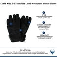 thumbnail image 4 of CTM Kids' 3-6 Thinsulate Lined Waterproof Winter Gloves, 4 of 4