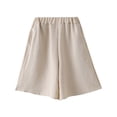 thumbnail image 2 of Cowsor Girls Shorts Elastic Waist Wide Leg Knee Length Shorts for Kids, 2 of 6
