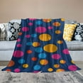 thumbnail image 2 of Chilfamy Kinetic Pointillism Polka Dots Print Flannel Throw Blanket Lightweight Blanket for All Seasons 50x60in, 2 of 6
