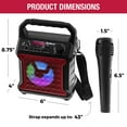 thumbnail image 3 of Risebass Karaoke Machine Portable for Kids & Adults Singing Machine Speaker with Microphone, Red, 3 of 7